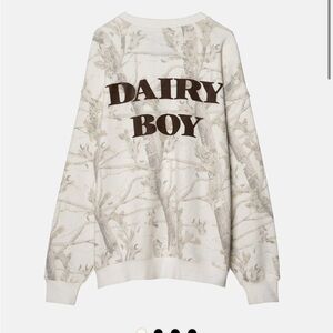 Dairy Boy NWT Oversized Crewneck - Woodland Camo Teddy Size medium